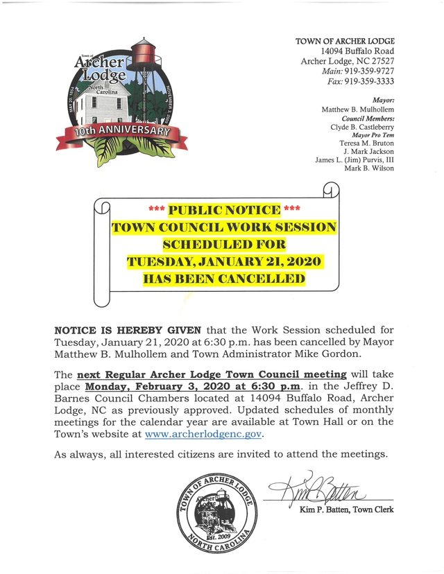 Town Of Archer Lodge North Carolina News